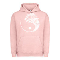 Pigment Salmon yin yang bonsai tree Urban Hoodie - artisFamous