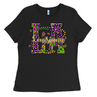 Black louisiana mardi gras Ladies Tee - OliviaCreatesArt