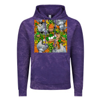 Cloud Purple St. Patricks Chicken With Cupcake Leopard Vintage Hoodie - FaDigitalArtStudio