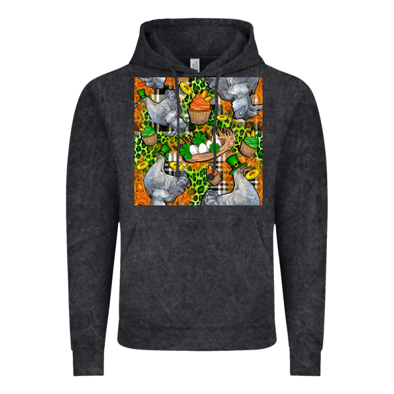 St. Patricks Chicken With Cupcake Leopard Vintage Hoodie by FaDigitalArtStudio | Teevron