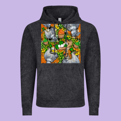St. Patricks Chicken With Cupcake Leopard Vintage Hoodie Designed By Fadigitalartstudio