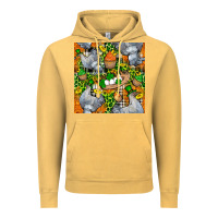 Vintage Mustard St. Patricks Chicken With Cupcake Leopard Vintage Hoodie - FaDigitalArtStudio