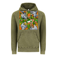 Vintage Olive St. Patricks Chicken With Cupcake Leopard Vintage Hoodie - FaDigitalArtStudio