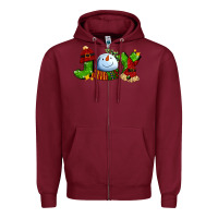 Burgundy joy for christmas with snowman Zipper Hoodie - AdoDesignShop