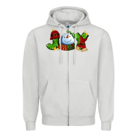 Dove Grey joy for christmas with snowman Zipper Hoodie - AdoDesignShop