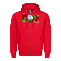Red joy for christmas with snowman Zipper Hoodie - AdoDesignShop