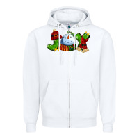 White joy for christmas with snowman Zipper Hoodie - AdoDesignShop
