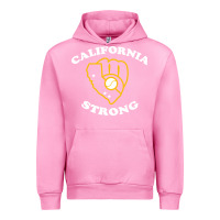 Fuchsia Pink california strong Urban Hoodie - artisFamous