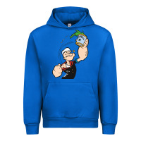 Cobalt Popeye Spinach Retro Mens Funny Urban Hoodie - artisFamous