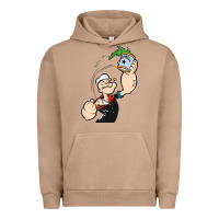 Pigment Burro Popeye Spinach Retro Mens Funny Urban Hoodie - artisFamous