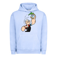 Pigment Grape Ice Popeye Spinach Retro Mens Funny Urban Hoodie - artisFamous