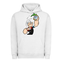 Pigment Lunar Rock Popeye Spinach Retro Mens Funny Urban Hoodie - artisFamous