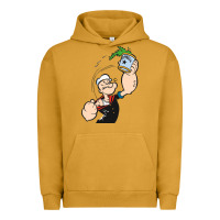 Pigment Peanut Butter Popeye Spinach Retro Mens Funny Urban Hoodie - artisFamous