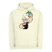 Pigment Pistachio Popeye Spinach Retro Mens Funny Urban Hoodie - artisFamous