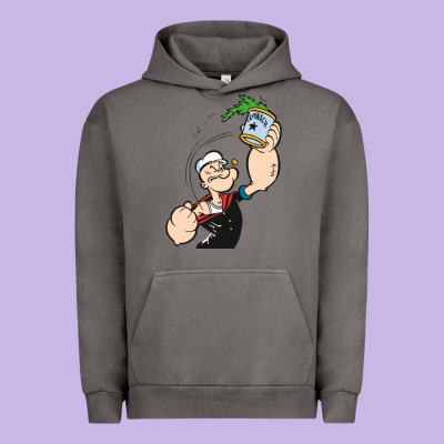 Popeye Spinach Retro Mens Funny Urban Hoodie Designed By Artisfamous