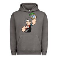 Pigment Tornado Popeye Spinach Retro Mens Funny Urban Hoodie - artisFamous