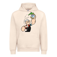 Sandshell Popeye Spinach Retro Mens Funny Urban Hoodie - artisFamous
