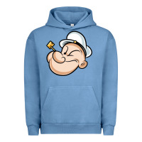 Pigment Pebble Blue The Sailor Popeye Urban Hoodie - artisFamous