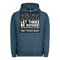 Pigment Midnight Navy Let there be house music Urban Hoodie - artisFamous