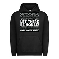 Pigment Black Let there be house music Urban Hoodie - artisFamous