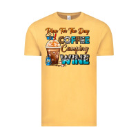 Vintage Mustard Plan For The Day Coffee Camping Wine Frappe Coffee Vintage Tee - FaDigitalArtStudio