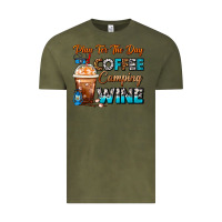 Vintage Olive Plan For The Day Coffee Camping Wine Frappe Coffee Vintage Tee - FaDigitalArtStudio