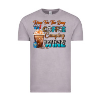Vintage Zinc Plan For The Day Coffee Camping Wine Frappe Coffee Vintage Tee - FaDigitalArtStudio