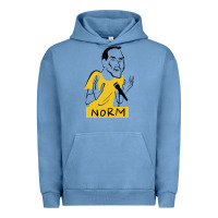 Pigment Pebble Blue norm macdonald cartoon Urban Hoodie - artisFamous