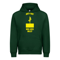 Forest Green just a boy who loves ballet Urban Hoodie - artisFamous