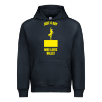 Navy just a boy who loves ballet Urban Hoodie - artisFamous