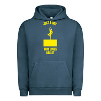 Pigment Midnight Navy just a boy who loves ballet Urban Hoodie - artisFamous