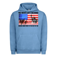 Pigment Pebble Blue no man left behind means something to the rest of us Urban Hoodie - artisFamous