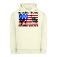 Pigment Pistachio no man left behind means something to the rest of us Urban Hoodie - artisFamous