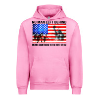 Fuchsia Pink no man left behind means something to the rest of us Urban Hoodie - artisFamous