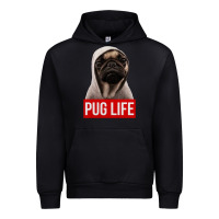 Black pug life Urban Hoodie - artisFamous