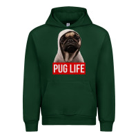 Forest Green pug life Urban Hoodie - artisFamous