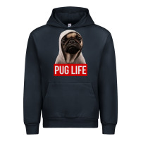 Navy pug life Urban Hoodie - artisFamous
