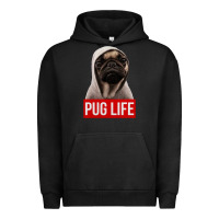 Pigment Black pug life Urban Hoodie - artisFamous