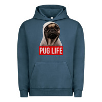 Pigment Midnight Navy pug life Urban Hoodie - artisFamous