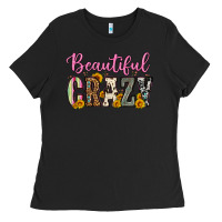 Black beautiful crazy Ladies Tee - OliviaCreatesArt