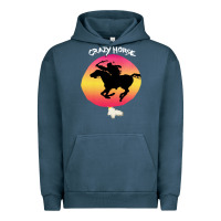 Pigment Midnight Navy neil crazy horse Urban Hoodie - artisFamous