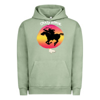 Pigment Oil Green neil crazy horse Urban Hoodie - artisFamous