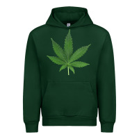 Forest Green Weed leaf Urban Hoodie - artisFamous