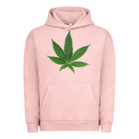 Pigment Salmon Weed leaf Urban Hoodie - artisFamous