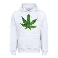 White Weed leaf Urban Hoodie - artisFamous