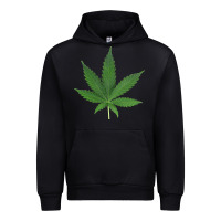 Black Weed leaf Urban Hoodie - artisFamous