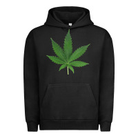 Pigment Black Weed leaf Urban Hoodie - artisFamous