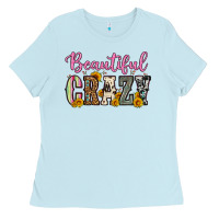 Baby Blue beautiful crazy Ladies Tee - OliviaCreatesArt