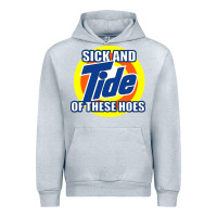 Heather Grey sick and tide of these hoes Urban Hoodie - artisFamous