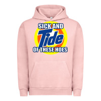 Pigment Salmon sick and tide of these hoes Urban Hoodie - artisFamous
